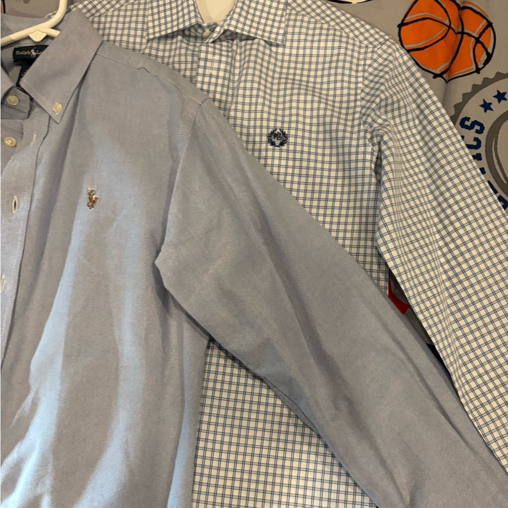 Polo Ralph Lauren Kids Light Blue and Checkered Shirts